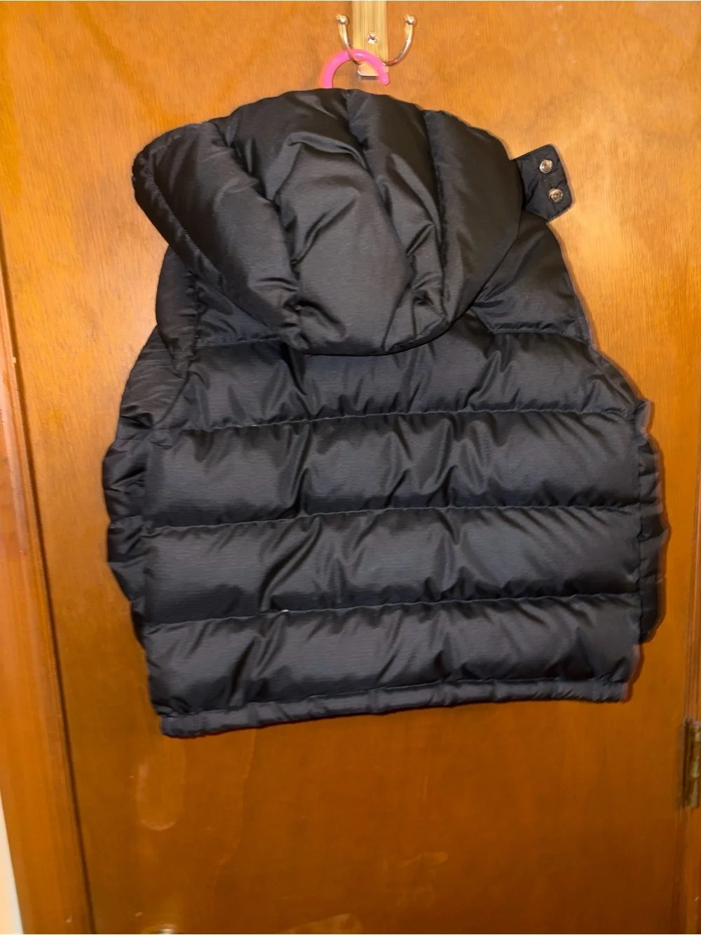 Ralph Lauren Black Kids Hooded Down Puffer Jacket with Pony Logo